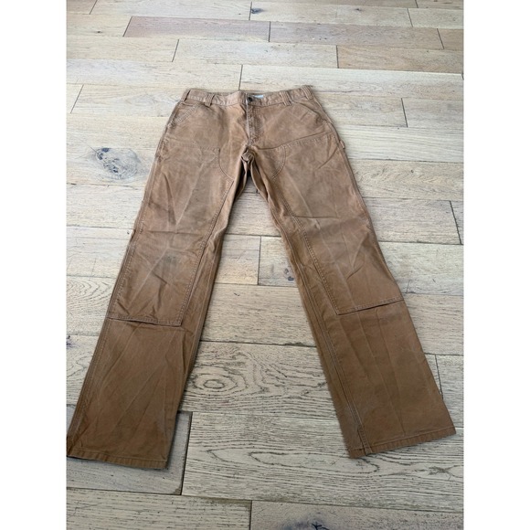 Carhartt Relaxed Fit Canvas Work Pants Tan Double Knee Mens 36x36